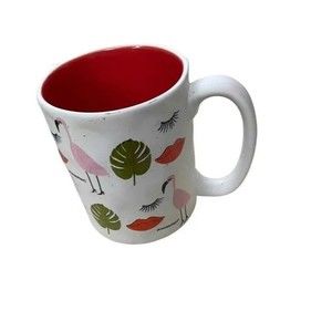 Thee Bouffants Tropical Flamingo Palms Mug